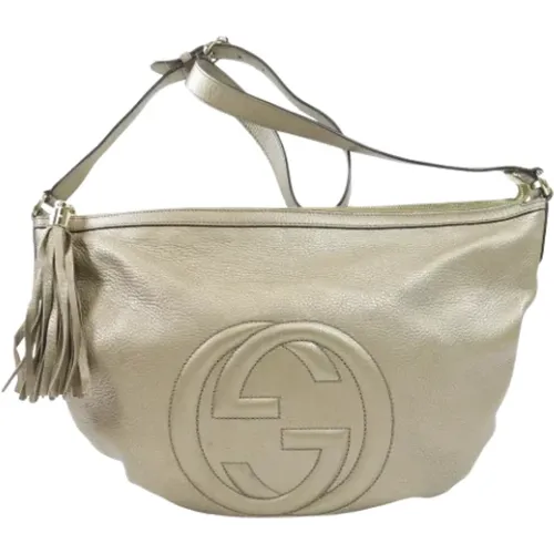 Pre-owned Gold leather Gucci shoulder bag , female, Sizes: ONE SIZE - Gucci Vintage - Modalova