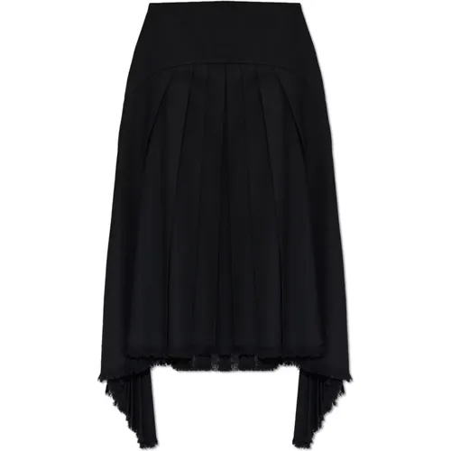 Midi Skirts, female, , Size: M Wool Canvas Pleated Skirt - Jil Sander - Modalova