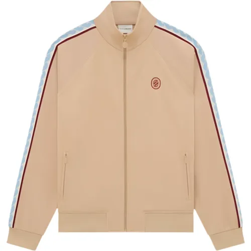 Zip-throughs, male, , Size: M Dark Tracksuit Jacket with 'D' Embroidery - Drole de Monsieur - Modalova