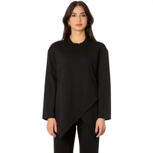 Schwarzer Split-Pullover , Damen, Größe: L - Jijil - Modalova