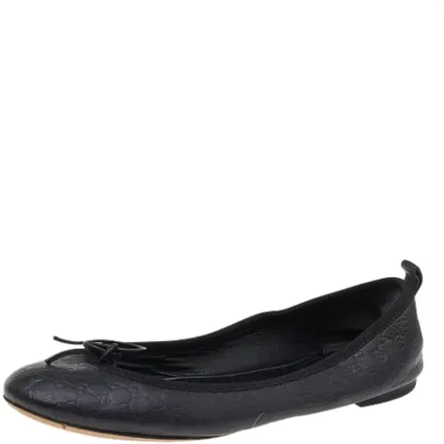 Pre-owned Flats, female, , Size: 6 US Pre-owned Leather flats - Gucci Vintage - Modalova