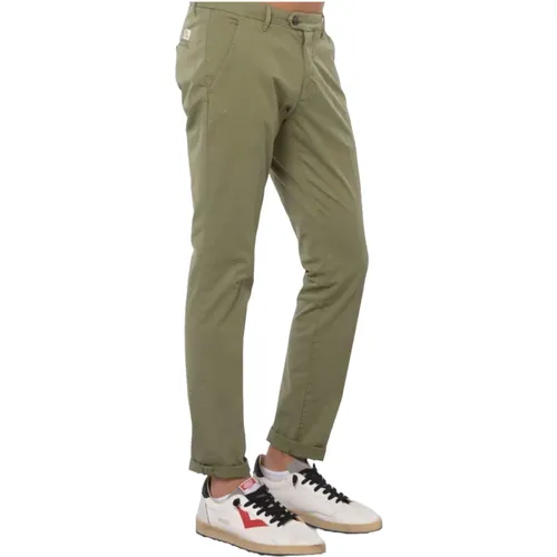 Grüne Chino Hose Slim Fit , Herren, Größe: W32 - Roy Roger's - Modalova