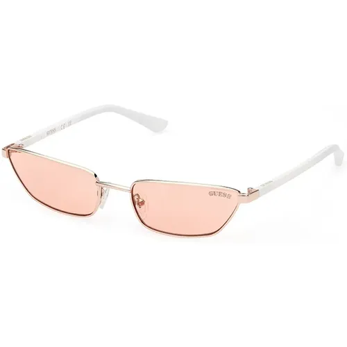 Stilvolle Sonnenbrille Braun Goldrahmen - Guess - Modalova