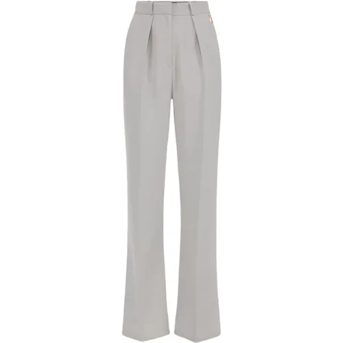 Straight Crêpe Pants with French Pockets , female, Sizes: XL, M, S, L - Elisabetta Franchi - Modalova