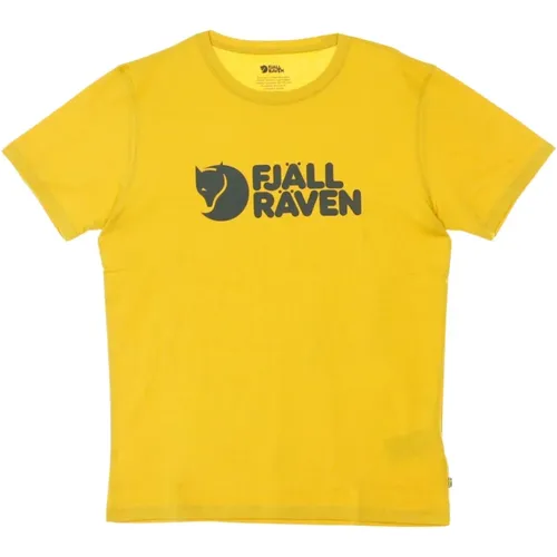 Logo Ocher T-shirt for Men , male, Sizes: XL, S - Fjällräven - Modalova