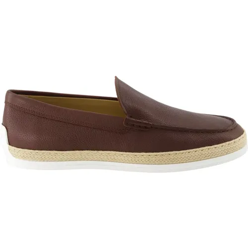 Loafers, male, , Size: 12 US Leather Moccasins for Men - TOD'S - Modalova
