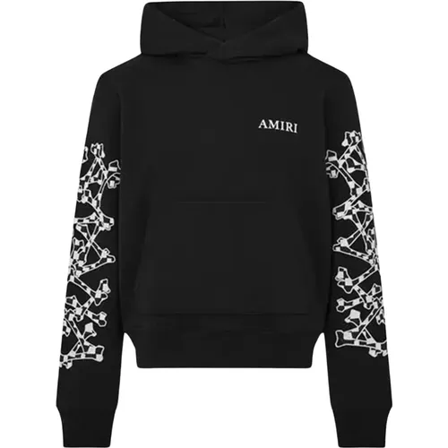 Checkered Bones Hoodie in , male, Sizes: S, XS, M - Amiri - Modalova