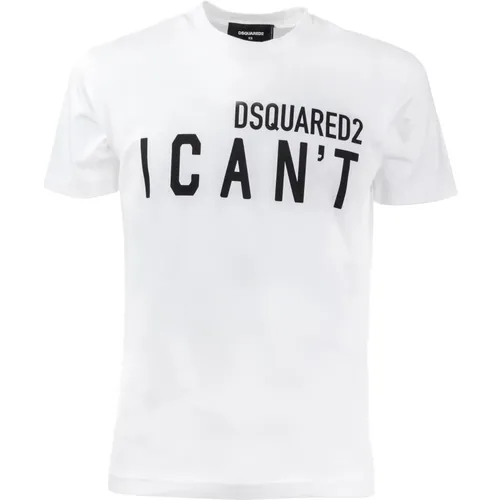 T-Shirts, male, , Size: XL Cotton T-Shirt - Dsquared2 - Modalova