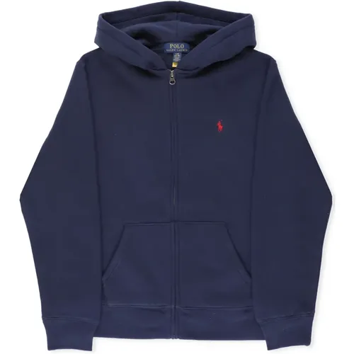 Blaue Kinder Baumwoll Kapuzenpullover - Ralph Lauren - Modalova