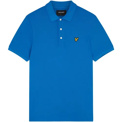 Polo Shirts, male, , Size: S Classic Plain Polo Shirt in Bright Cobalt-M - Lyle & Scott - Modalova