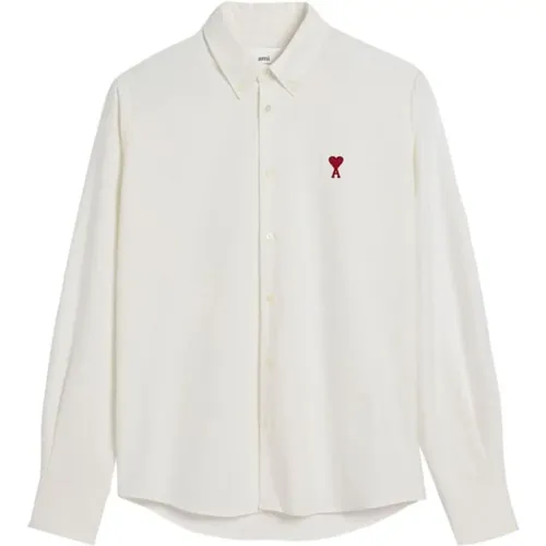 Cotton Logo Shirt , male, Sizes: XL, L, 2XL, S - Ami Paris - Modalova