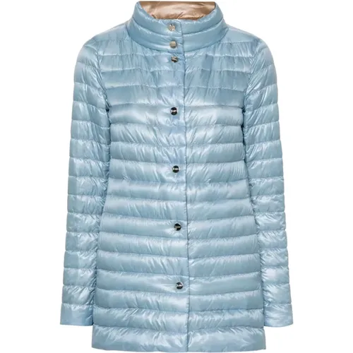 Light Quilted Coat with High Shine Finish , female, Sizes: S - Herno - Modalova