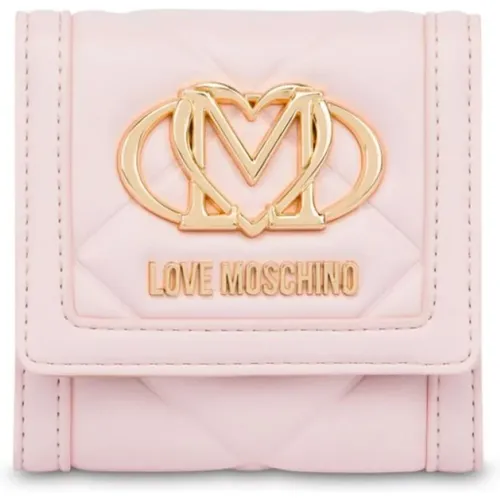 Wallets & Cardholders, female, , Size: ONE SIZE Chic Wallets in Powder Color - Love Moschino - Modalova