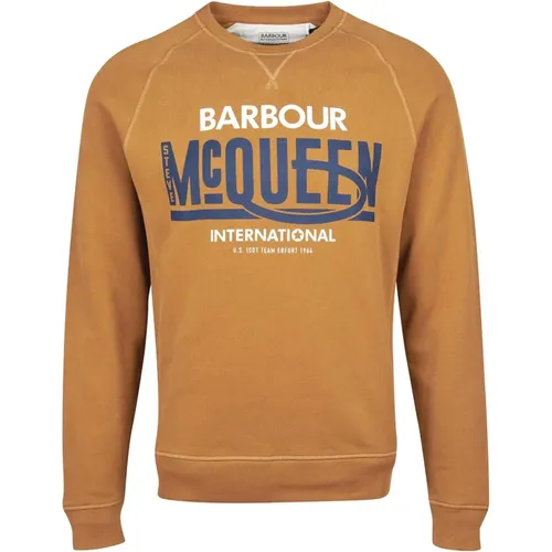 Randall Crew Sweatshirt mit Cornelius-Stickerei , Herren, Größe: L - Barbour - Modalova
