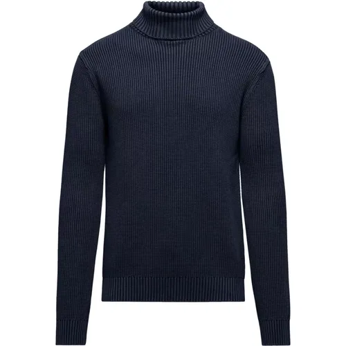 Turtlenecks, male, , Size: 2XL Cold-dyed Cotton Turtleneck - BomBoogie - Modalova