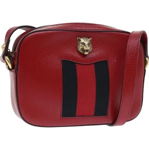 Pre-owned Cross Body Bags, female, , Size: ONE SIZE Pre-owned Leather shoulder-bags - Gucci Vintage - Modalova