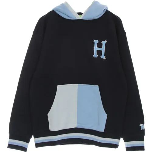 Doppelkapuze Langarm Hoodie Indigo , Herren, Größe: M - HUF - Modalova