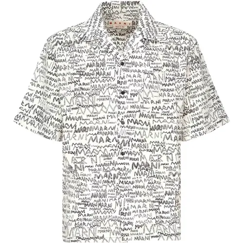 Short Sleeve Shirts, male, , Size: L Classic Cotton Shirt - Marni - Modalova