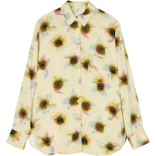 Yellow Ibiza Sunflair Print Shirt , female, Sizes: 2XS, XS, S, M - Paul Smith - Modalova