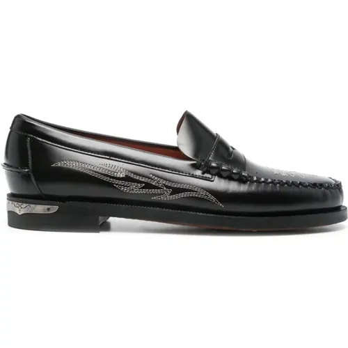 Loafers, male, , Size: 6 US Leather Slip-On Moccasins - Sebago - Modalova