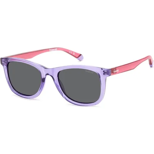 Lila/Dunkelgraue Sonnenbrille,Fuchsia/Grey Sonnenbrille - Polaroid - Modalova