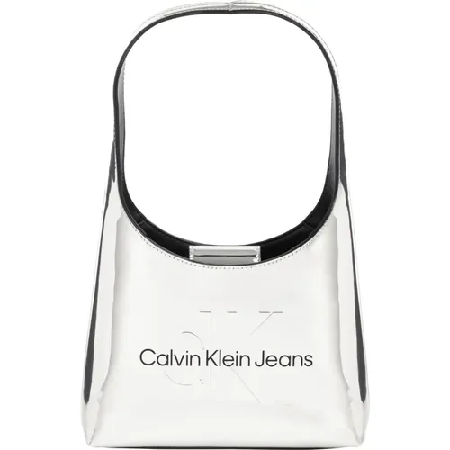 Einfache Schultertasche mit Logo , Damen, Größe: ONE Size - Calvin Klein Jeans - Modalova