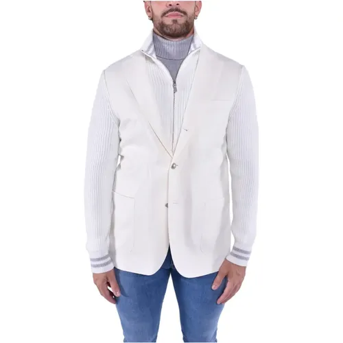 Wool Blend Knit Jacket , male, Sizes: M, XL, 3XL, 2XL, L, 4XL - Eleventy - Modalova