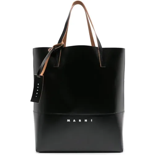 Tote Bags, male, , Size: ONE SIZE Tribeca Tote Bag Finish - Marni - Modalova