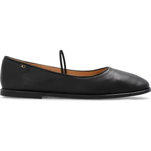 ‘Emilia’ leather ballet flats , female, Sizes: 7 UK, 6 1/2 UK, 4 1/2 UK, 5 1/2 UK, 2 1/2 UK, 3 1/2 UK - Coach - Modalova