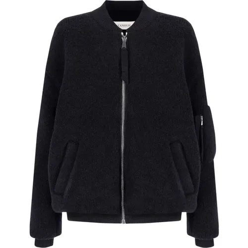 Oversized Bomber Jacket Aus Bouclé Merinowolle , Damen, Größe: 2XS - Laneus - Modalova