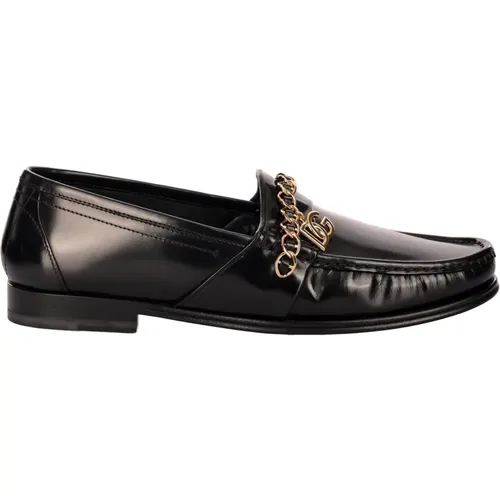 Leather Loafers , male, Sizes: 6 UK, 9 UK - Dolce & Gabbana - Modalova