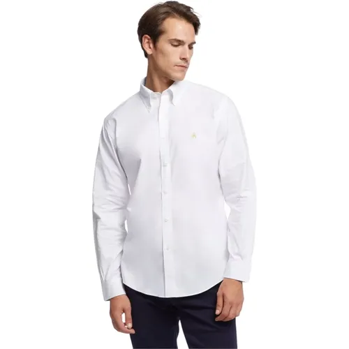 Regent reguläres Fiton-Eisen-Sporthemd, Oxford Stretch, Button-Down-Kragen , Herren, Größe: M - Brooks Brothers - Modalova