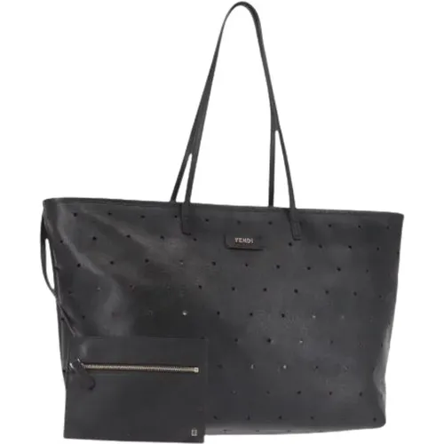Pre-owned Tote Bags, female, , Size: ONE SIZE Pre-owned Leather Tote Bag - Fendi Vintage - Modalova