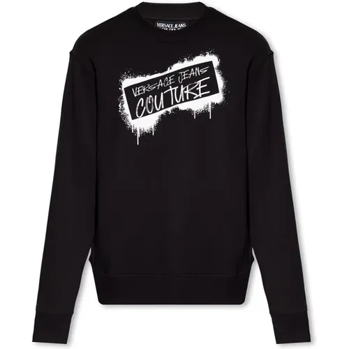 Printed sweatshirt , male, Sizes: 2XL, XL - Versace Jeans Couture - Modalova