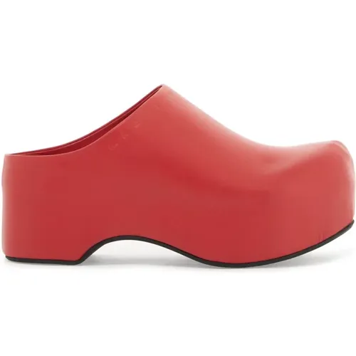 Chunky Clog Sabot with Wooden Platform , female, Sizes: 6 UK, 8 UK, 5 UK, 7 UK, 4 UK - Marni - Modalova