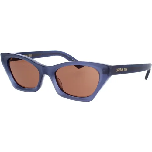 Elegante Midnight Sonnenbrille mit braunen Gläsern , Damen, Größe: 53 MM - Dior - Modalova