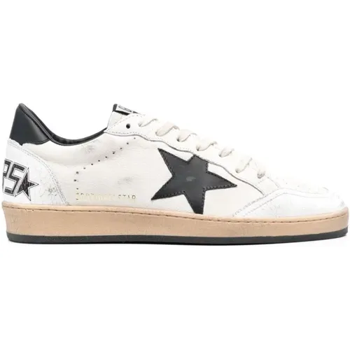 Sneakers, male, , Size: 12 US Leather Star Basketball Sneakers - Golden Goose - Modalova