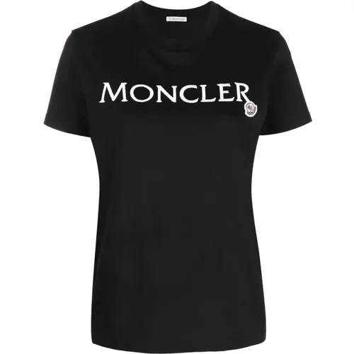Logo-Print Short-Sleeved T-Shirt , female, Sizes: L, XS, M, 2XS - Moncler - Modalova
