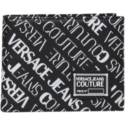 Wallets & Cardholders, male, , Size: ONE SIZE Logo Lettering Wallet All Over - Versace Jeans Couture - Modalova