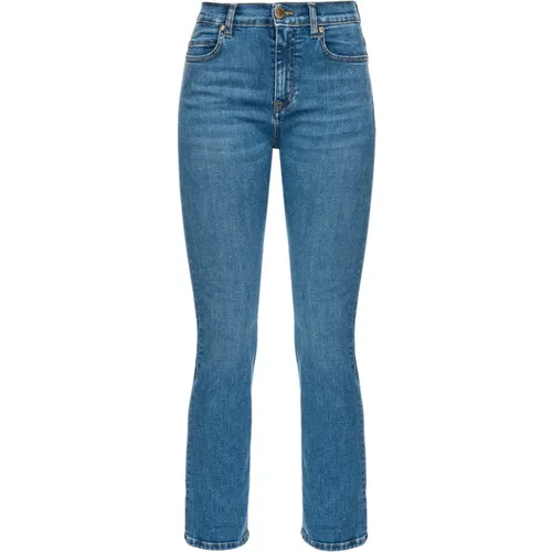 Vintage Medium Wash Bootcut Jeans , Damen, Größe: W28 - pinko - Modalova