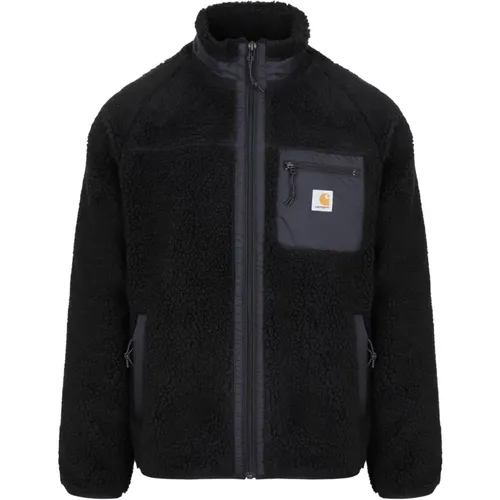 Schwarzer Pile Sweater mit Nylonbesatz , Herren, Größe: S - Carhartt WIP - Modalova