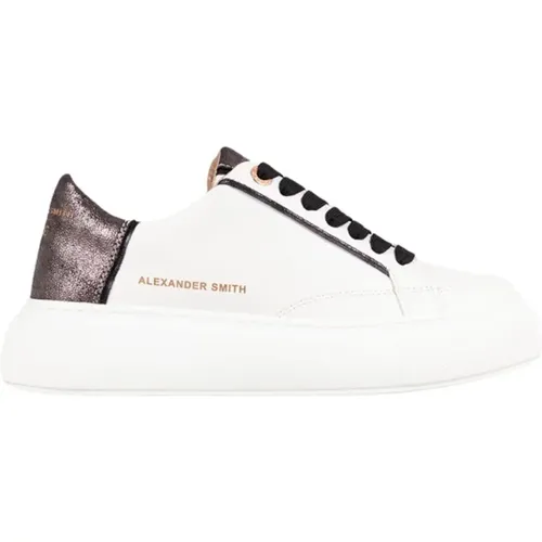 Eco-Greenwich Frau Weiß Schwarz Sneakers , Damen, Größe: 37 EU - Alexander Smith - Modalova