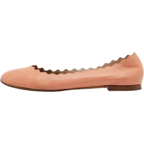 Pre-owned Flats, female, , Size: 7 US Pre-owned Leather flats - Chloé Pre-owned - Modalova