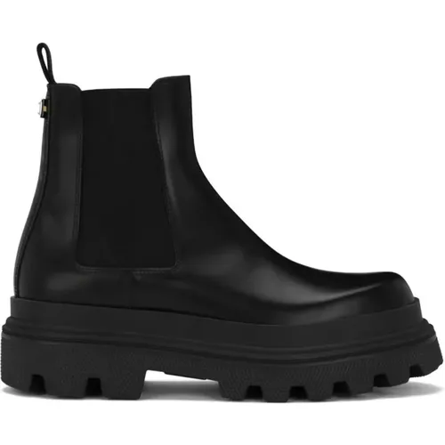 Chelsea Boots, male, , Size: 10 US Leather Chelsea Boots - Dolce & Gabbana - Modalova