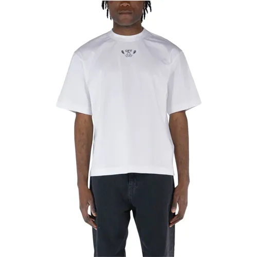 Off , Bandana Skate T-Shirt , male, Sizes: XL, L, M, S - Off White - Modalova