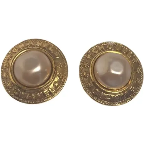 Pre-owned Jewellery, female, , Size: ONE SIZE Pre-owned Metal earrings - Chanel Vintage - Modalova