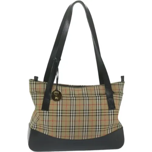 Pre-owned Tote Bags, female, , Size: ONE SIZE Pre-owned Canvas shoulder-bags - Burberry Vintage - Modalova