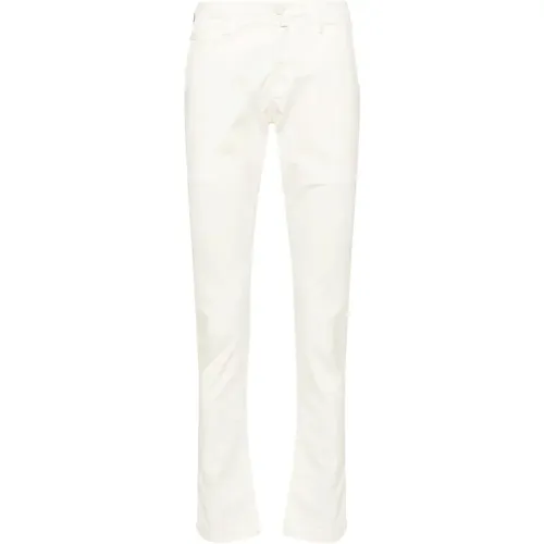 Offwhite Slim Fit Chinos , Herren, Größe: W33 - Jacob Cohën - Modalova