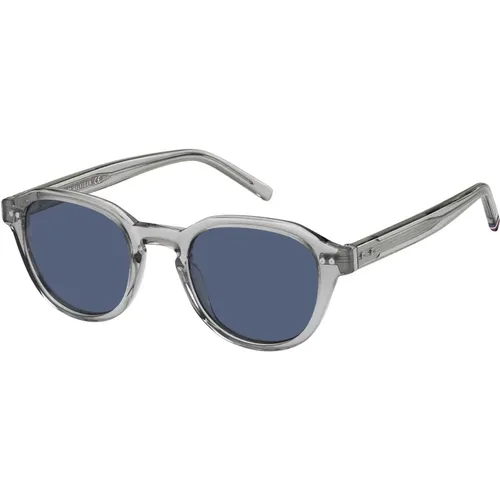 Grau/Blau Sonnenbrille TH 1970/S , Herren, Größe: 49 MM - Tommy Hilfiger - Modalova