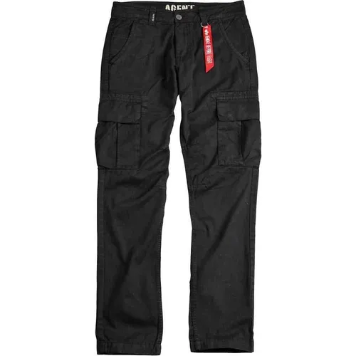 Cargo Pants with Flat Cargo Pockets , male, Sizes: W38 - alpha industries - Modalova